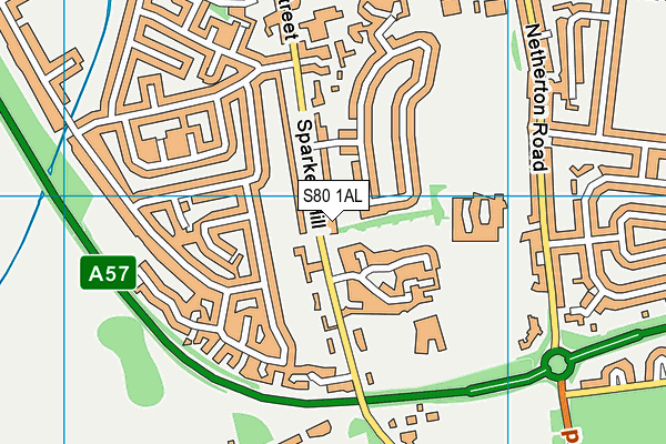 S80 1AL map - OS VectorMap District (Ordnance Survey)