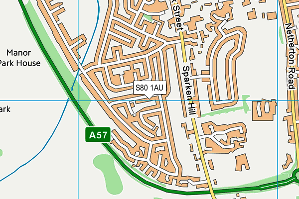 S80 1AU map - OS VectorMap District (Ordnance Survey)