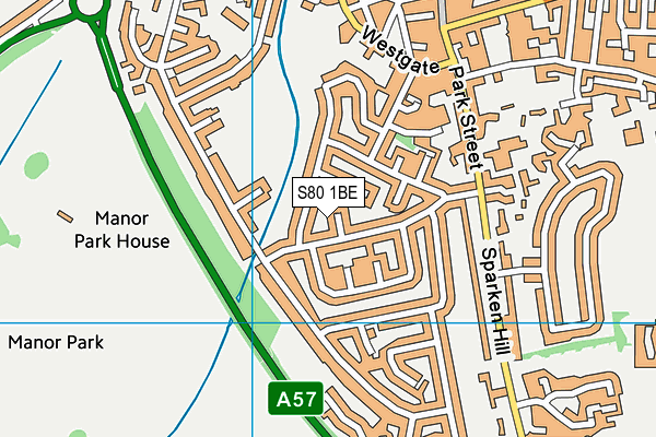 S80 1BE map - OS VectorMap District (Ordnance Survey)