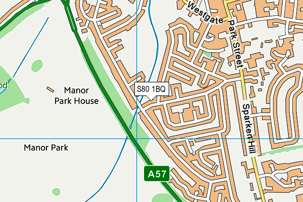 S80 1BQ map - OS VectorMap District (Ordnance Survey)