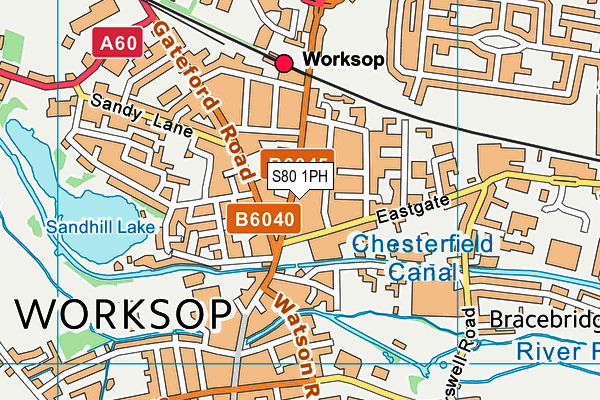 Apple Health And Fitness Ltd (Closed) map (S80 1PH) - OS VectorMap District (Ordnance Survey)