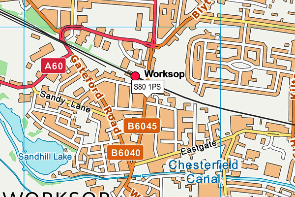 S80 1PS map - OS VectorMap District (Ordnance Survey)