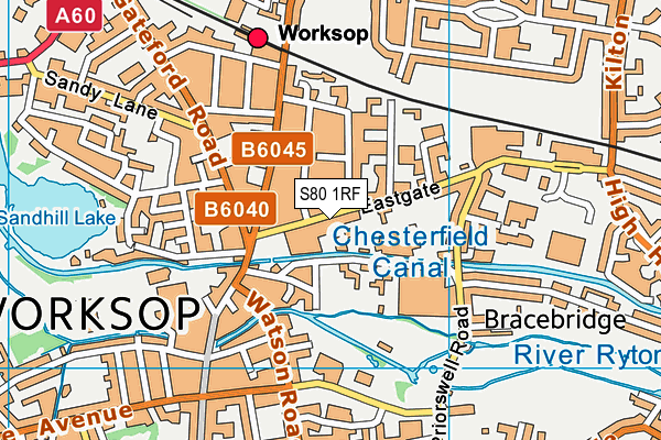 S80 1RF map - OS VectorMap District (Ordnance Survey)