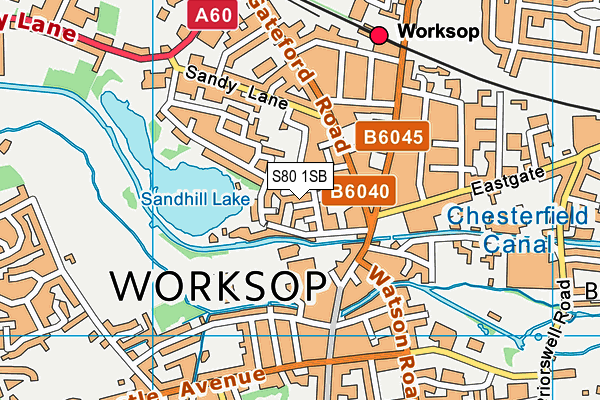 S80 1SB map - OS VectorMap District (Ordnance Survey)