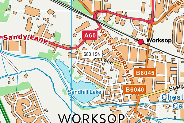 S80 1SN map - OS VectorMap District (Ordnance Survey)