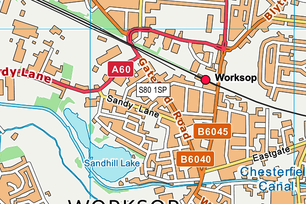 S80 1SP map - OS VectorMap District (Ordnance Survey)