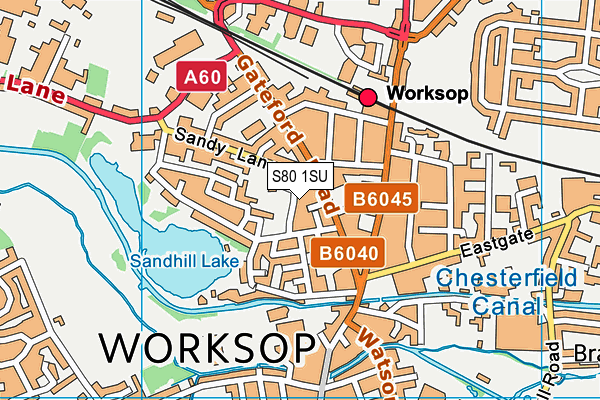 S80 1SU map - OS VectorMap District (Ordnance Survey)