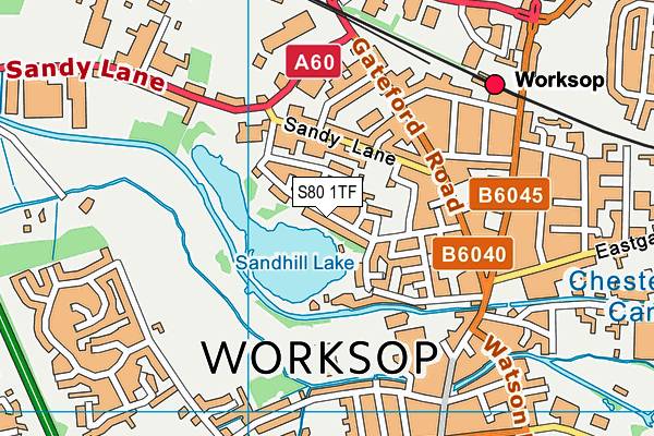 S80 1TF map - OS VectorMap District (Ordnance Survey)