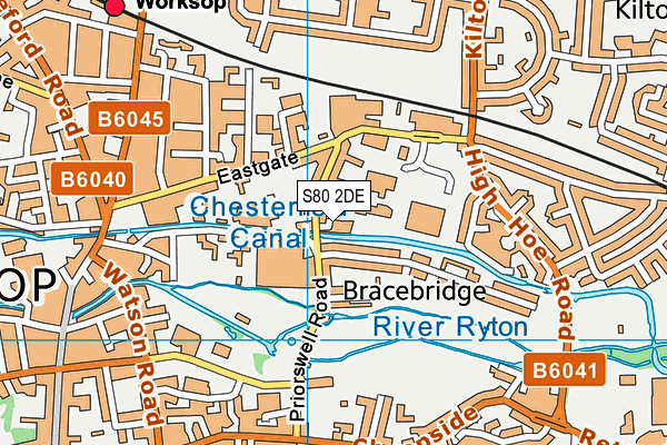 S80 2DE map - OS VectorMap District (Ordnance Survey)