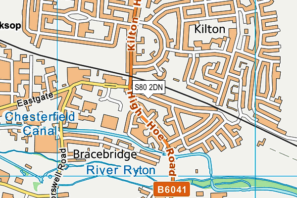 S80 2DN map - OS VectorMap District (Ordnance Survey)