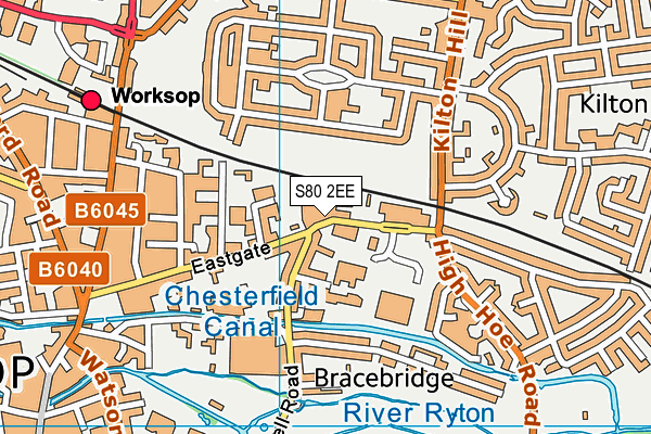 S80 2EE map - OS VectorMap District (Ordnance Survey)