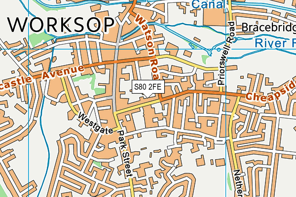 S80 2FE map - OS VectorMap District (Ordnance Survey)