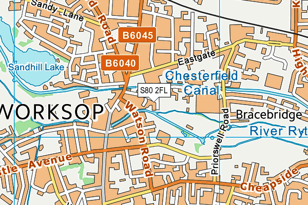 S80 2FL map - OS VectorMap District (Ordnance Survey)