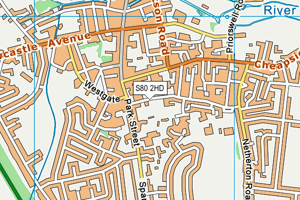 S80 2HD map - OS VectorMap District (Ordnance Survey)
