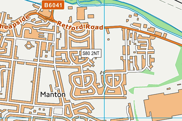 S80 2NT map - OS VectorMap District (Ordnance Survey)