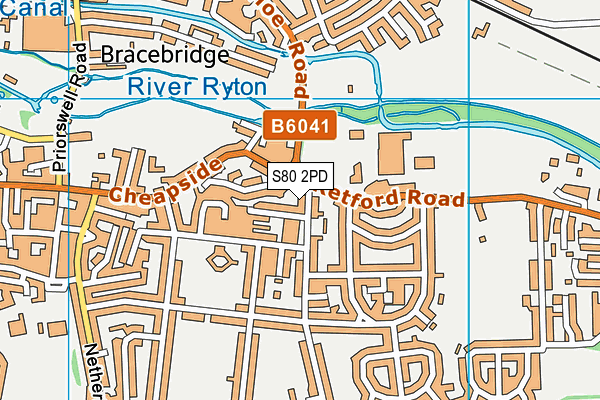 S80 2PD map - OS VectorMap District (Ordnance Survey)