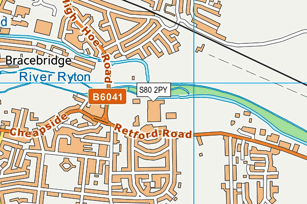 S80 2PY map - OS VectorMap District (Ordnance Survey)