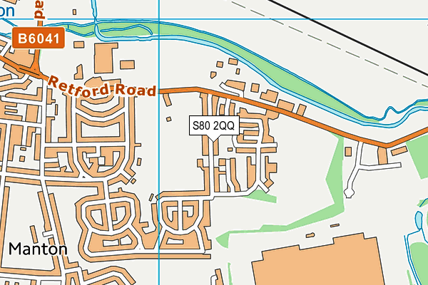 S80 2QQ map - OS VectorMap District (Ordnance Survey)