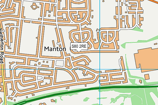 S80 2RE map - OS VectorMap District (Ordnance Survey)