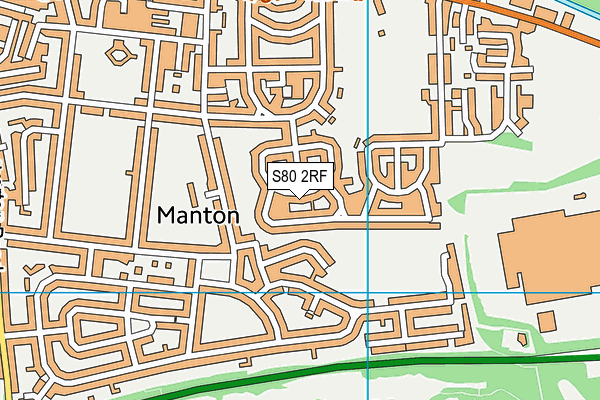 S80 2RF map - OS VectorMap District (Ordnance Survey)