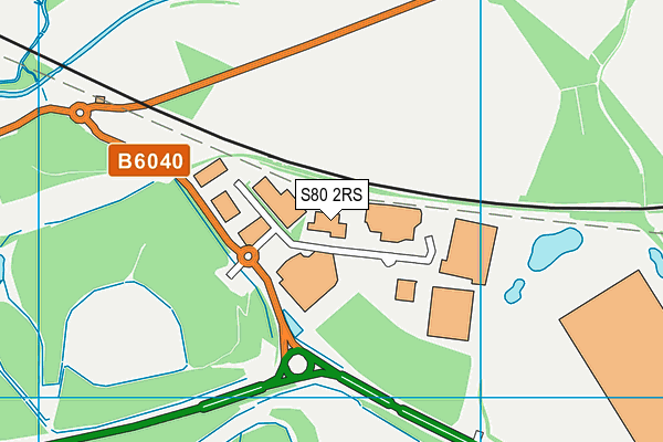 S80 2RS map - OS VectorMap District (Ordnance Survey)
