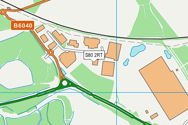 S80 2RT map - OS VectorMap District (Ordnance Survey)