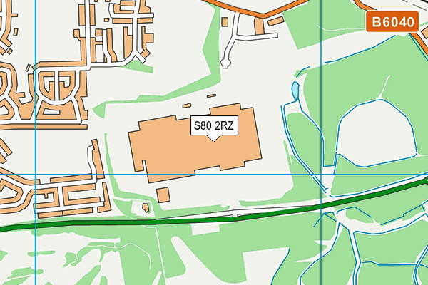 S80 2RZ map - OS VectorMap District (Ordnance Survey)