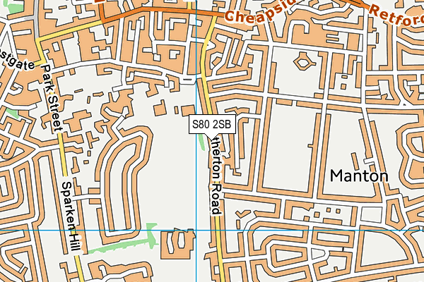 S80 2SB map - OS VectorMap District (Ordnance Survey)