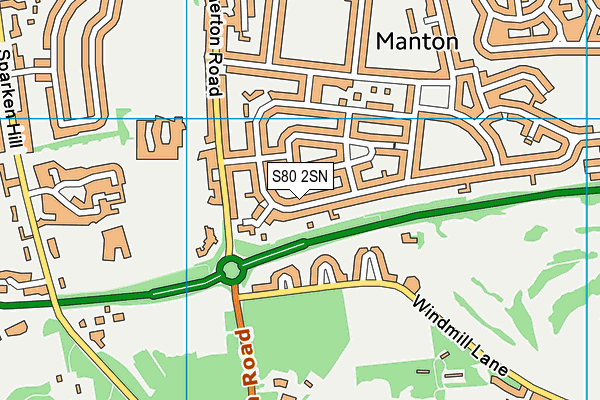 S80 2SN map - OS VectorMap District (Ordnance Survey)