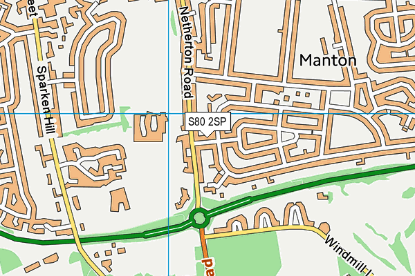 S80 2SP map - OS VectorMap District (Ordnance Survey)