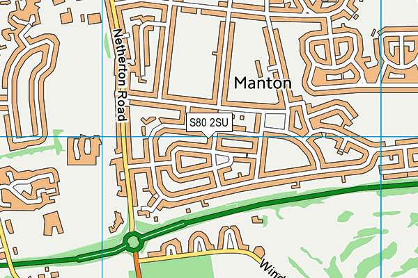 S80 2SU map - OS VectorMap District (Ordnance Survey)
