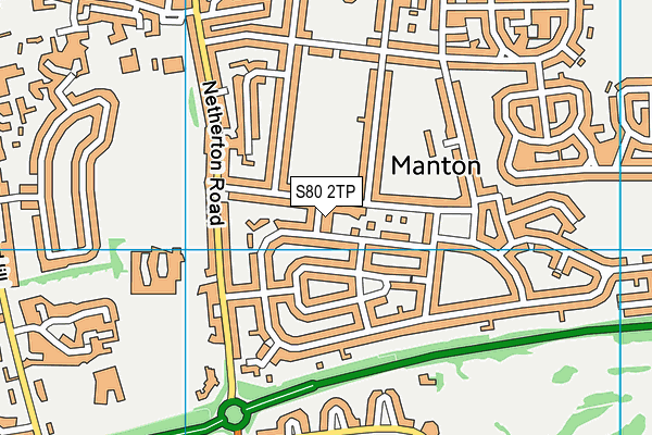 S80 2TP map - OS VectorMap District (Ordnance Survey)