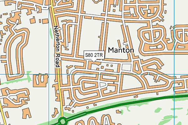 S80 2TR map - OS VectorMap District (Ordnance Survey)