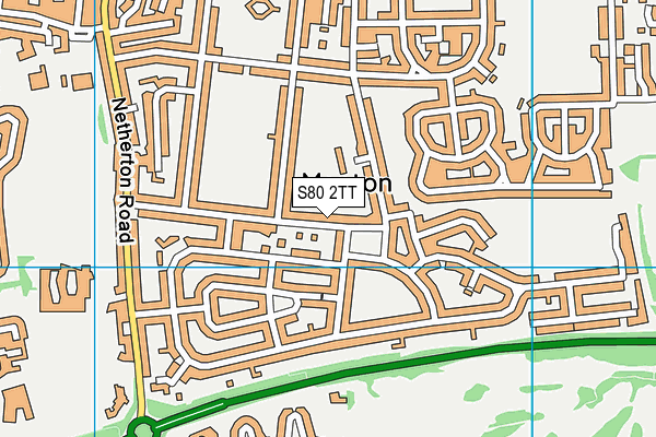 S80 2TT map - OS VectorMap District (Ordnance Survey)