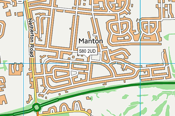 S80 2UD map - OS VectorMap District (Ordnance Survey)