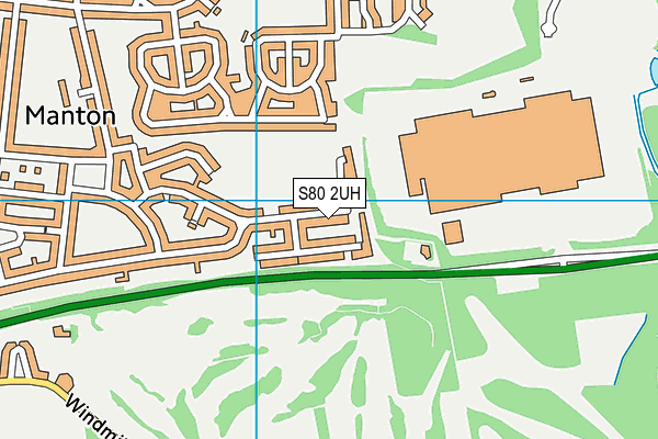 S80 2UH map - OS VectorMap District (Ordnance Survey)