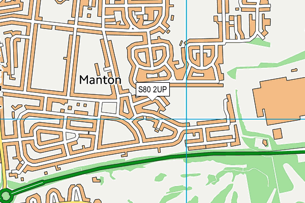 S80 2UP map - OS VectorMap District (Ordnance Survey)