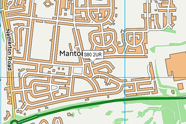 S80 2UR map - OS VectorMap District (Ordnance Survey)