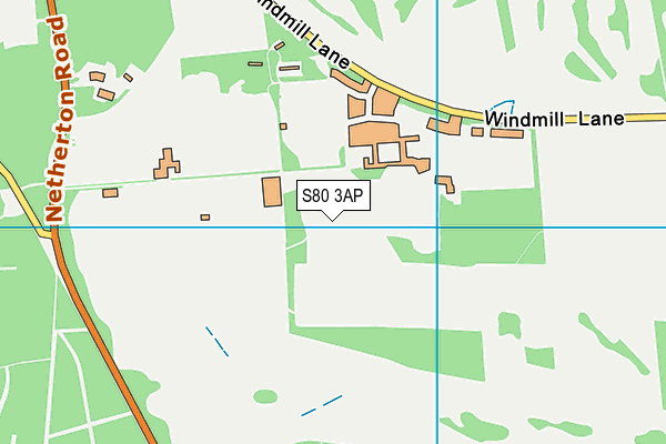 Worksop College map (S80 3AP) - OS VectorMap District (Ordnance Survey)