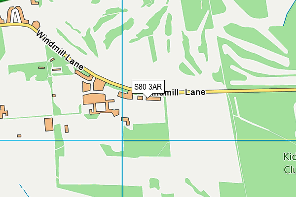 S80 3AR map - OS VectorMap District (Ordnance Survey)