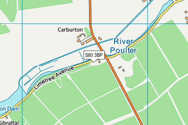 S80 3BP map - OS VectorMap District (Ordnance Survey)