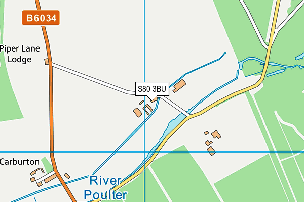 S80 3BU map - OS VectorMap District (Ordnance Survey)