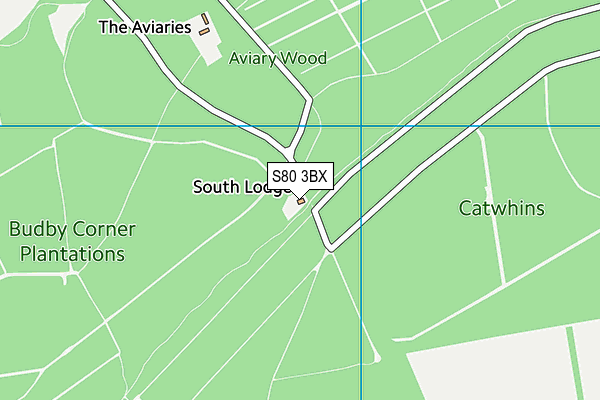 S80 3BX map - OS VectorMap District (Ordnance Survey)