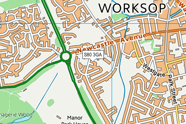 S80 3GA map - OS VectorMap District (Ordnance Survey)