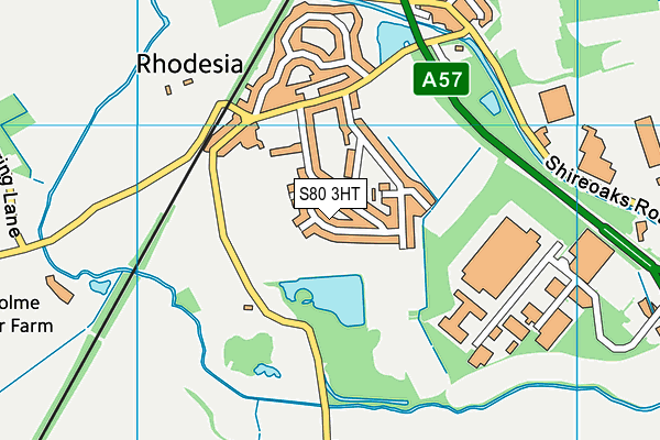 S80 3HT map - OS VectorMap District (Ordnance Survey)