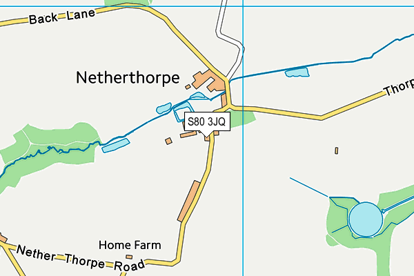 S80 3JQ map - OS VectorMap District (Ordnance Survey)