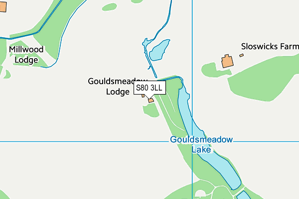 S80 3LL map - OS VectorMap District (Ordnance Survey)