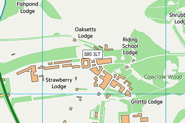 S80 3LT map - OS VectorMap District (Ordnance Survey)