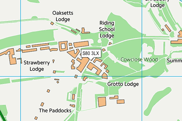 S80 3LX map - OS VectorMap District (Ordnance Survey)