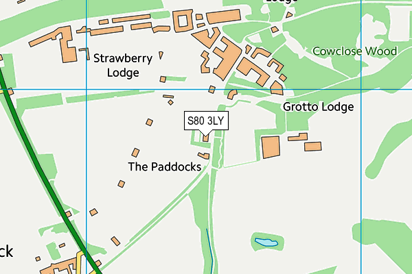 S80 3LY map - OS VectorMap District (Ordnance Survey)